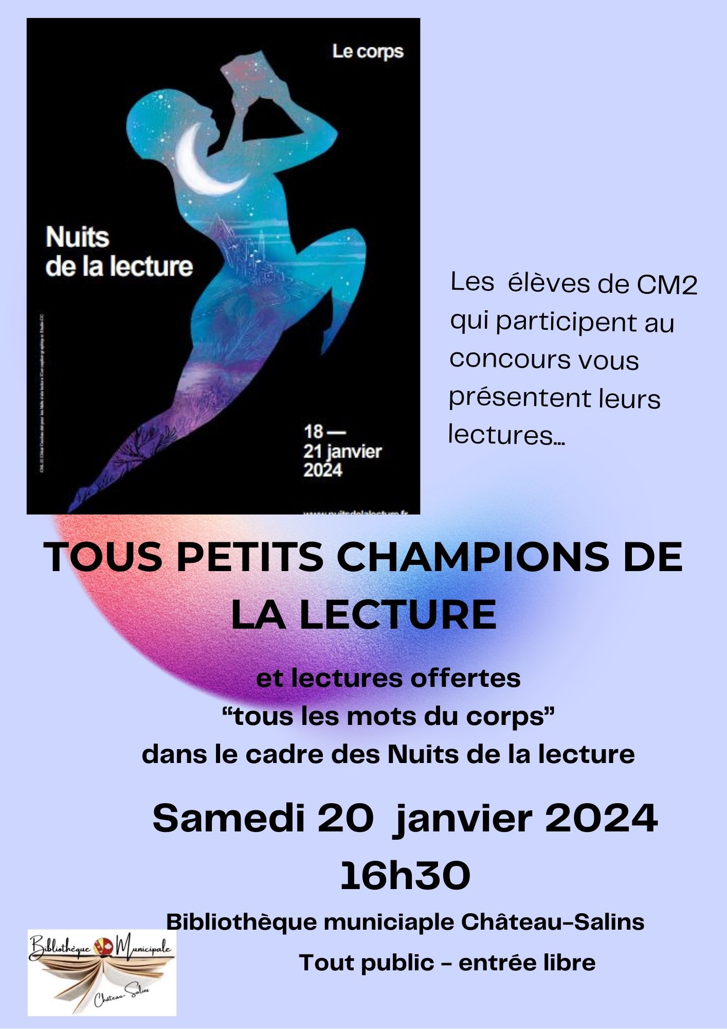 Affiche Tous petits champions de la lecture