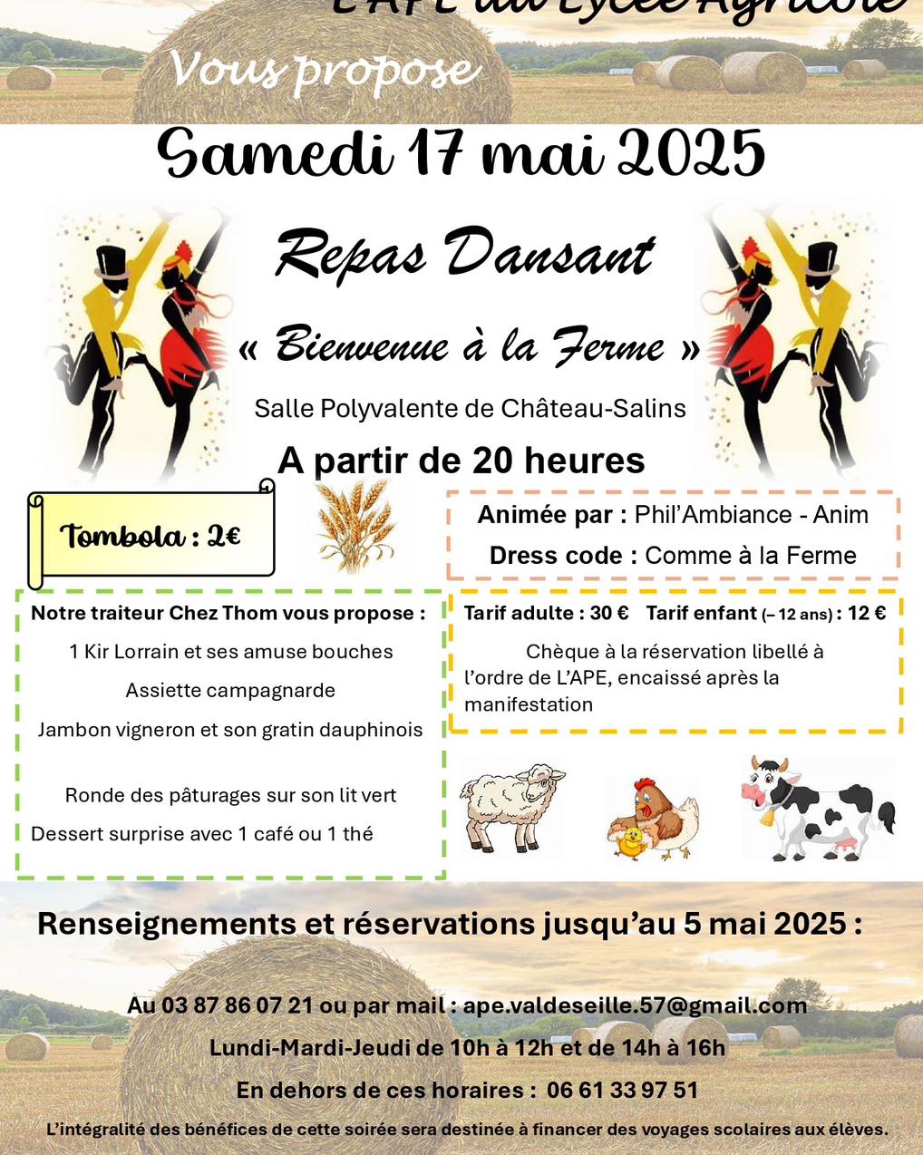 bal APE Lycée Agricole mai 2025